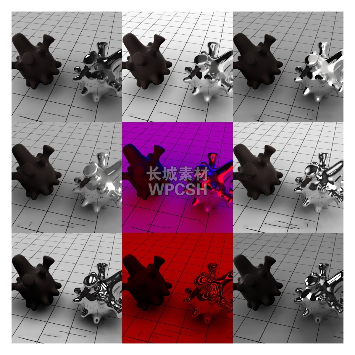 14种影棚金属HDRI环境光贴图素材下载