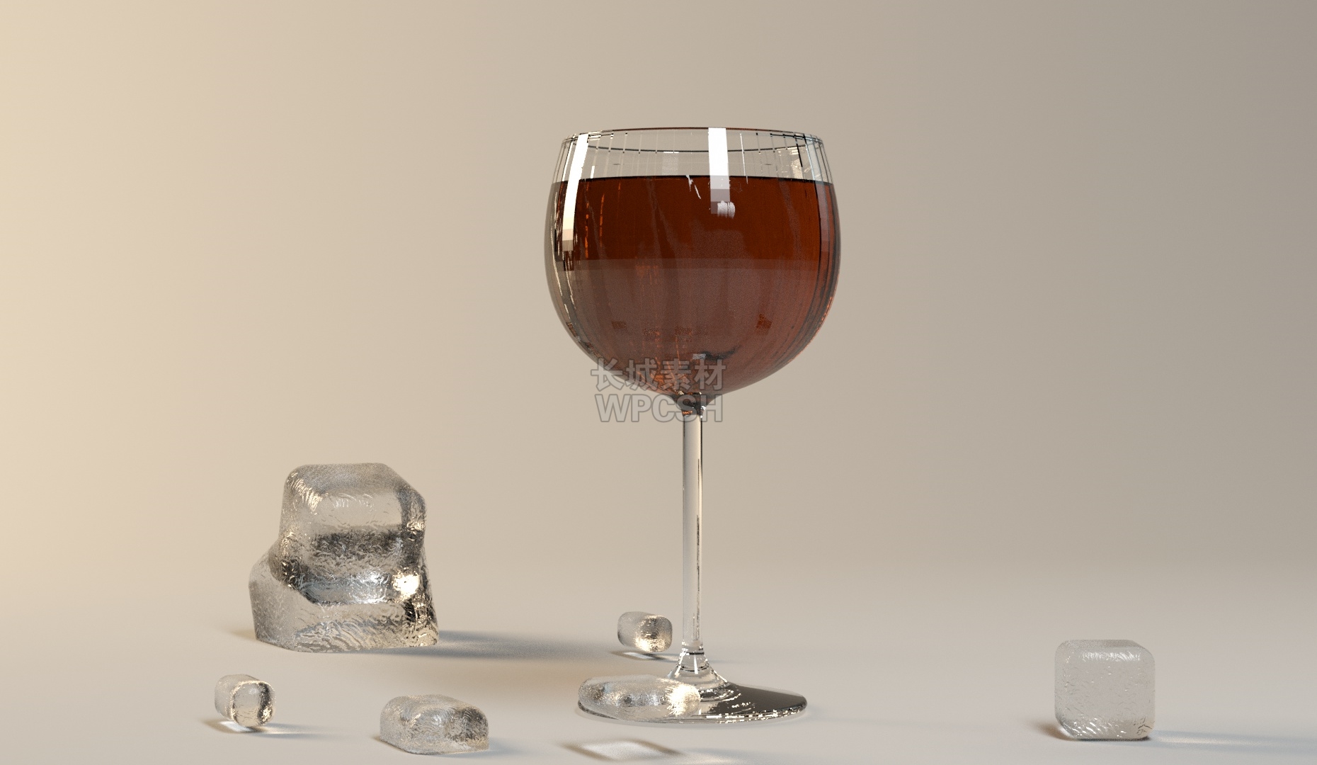 玻璃酒杯模型素材下载